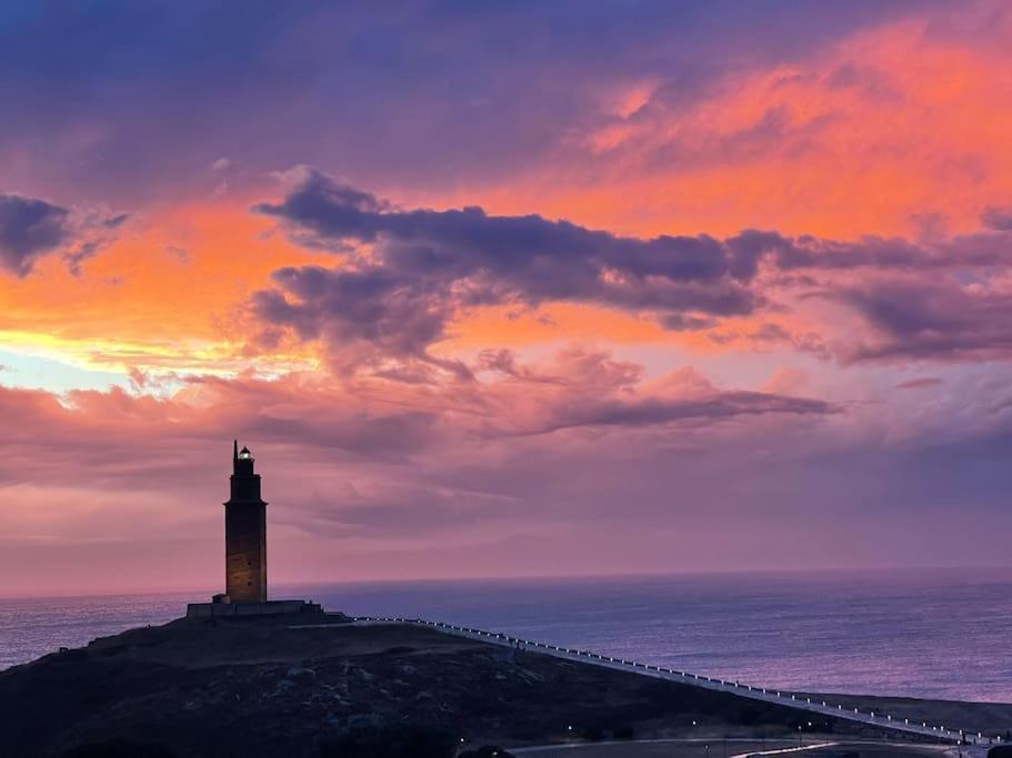 Appartamento Atico Con Terraza Y Vistas Al Mar. La Coruña Esterno foto